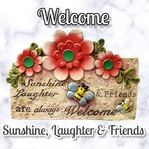 Vtg Greenbrier Stone Wall Plaque Sunshine Welcome